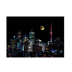 桔比雜貨舖 城市夜景刮畫 七彩世界風景手工DIY 紓壓藝術創作, I現貨I 加拿大