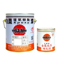 漆寶 九鼎 環氧樹脂金屬底漆(1加侖組), 36銀灰, 1套, 3.785L