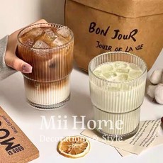 Mii厝邊 法式豎款玻璃杯 造型玻璃杯 杯子 水杯, 玻璃杯, 1個