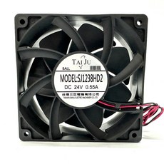 台巨電機 SJ1238 DC 散熱風扇 (4400RPM/雙滾珠), 黑色, 1個