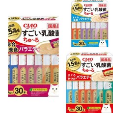 CIAO 神奇乳酸菌肉泥 30p/盒, 鮪魚+鰹魚 綜合口味