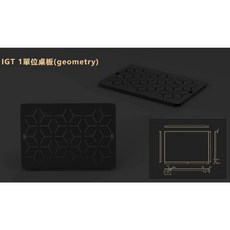 D.U.C 雕花 IGT桌板 (一單位/半單位) 極致黑, 黑色