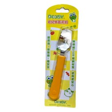 【DOOBY舒好】百弁神奇湯匙D-4236 兒童湯匙 - 316不鏽鋼安全湯匙,大眼蛙造型, 橘, 1個, 學習湯匙
