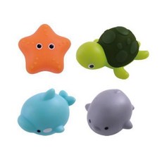 桔比雜貨舖 兒童感應發光戲水玩具 浴室撈魚動物造型 烏龜海星海豚, I現貨I 烏龜海星企鵝海豚