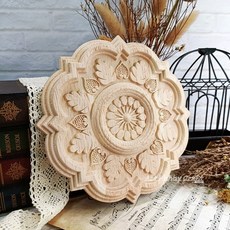 斑馬麥麥 20公分歐式雕花木雕貼花 實木角花 木貼花, 歐式雕花-編號044