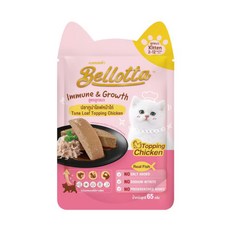 貝蘿塔 Bellota 貓鮮包 腸道配方 益菌生 貓罐頭 機能餐包 無添加 獨立包裝, 65g, 1個, 鮪魚雞肉