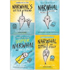 Narwhal and Jelly (Book 1-4)(共4本)兒童繪本套裝 趣味故事 親子共讀【禮筑外文書店】, Ben Clanton, UK HarperCollins