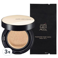 정샘물 에센셜 스킨 누더 쿠션 본품 14g + 리필 14g 세트, 엔라이트, 3개