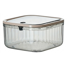 咪咪購物 透明按壓桌上垃圾桶, 透灰色, 1個