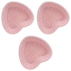 BeurreokMateu 粉彩藤籃心形, 3個, 粉紅色