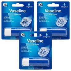 Vaseline 凡士林 護唇膏, 原味無香, 4.8g, 3支