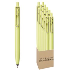 Uni 三菱 ball ONE F 高階自動鋼珠筆 0.38mm, 日向夏 黃色, 10支