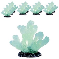 MIMINEAQUA 觀賞魚公仔 夜光珊瑚裝飾品 綠色, 10個
