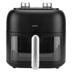 Kinyo 旋鈕式多功能氣炸鍋 377 x 290 x 284mm 3.7kg 6.5L, AF-265, 黑色