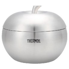 THERMOS 膳魔師 雙層不鏽鋼蘋果餐碗 15cm 350g 900ml, 銀色, 1個