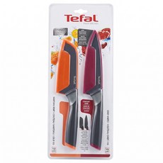 Tefal 特福 鈦金系列 刀具2件組, 1套, 萬用刀 12cm + 主廚刀 15cm