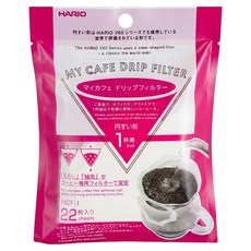 HARIO 好璃奧 V60 漂白掛耳式濾紙, 22入, 1包