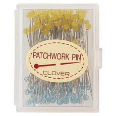 Clover 可樂牌 拼布印記針 珠針 鋼製 日本產, 黃色 + 藍色 + 銀色, 1盒