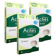 MENTHOLATUM 曼秀雷敦 Acnes 台灣公司貨 痘痘貼 金盞花 綜合型, 26片, 3盒