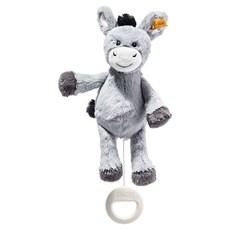 Steiff 德國金耳釦泰迪熊 嬰幼兒音樂鈴, Soft Cuddly Friends Dinkie donkey music box, 1個