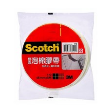 3M Scotch 雙面泡棉膠帶 #113 48mm, 1個
