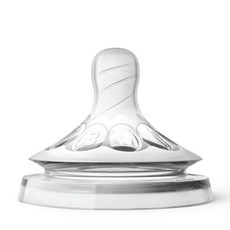 PHILIPS 飛利浦 AVENT 新安怡 親乳感奶瓶用奶嘴 中速流量 三孔 3號嘴 2入, 3個月以上, 1組