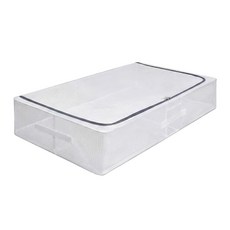 超大透明防水床底收納箱, 1層, 透明