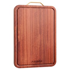 Ascor 艾仕可 烏檀木加厚實木砧板 雙面可用, Wood Grain, 1個