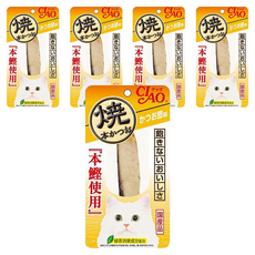 INABA CIAO 啾嚕 本鰹燒魚柳條 HK-01, 柴魚片風味, 15g, 5包