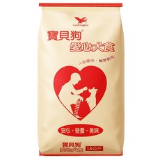 BABY DOG 寶貝狗 愛心犬食袋 犬用, 玉米 + 麥類產品 + 肉粉 + 黃豆產品, 18kg, 1包