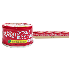 INABA CIAO 啾嚕 旨定貓罐, 鰹魚 + 干貝棒, 85g, 24罐