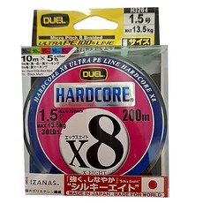 DUEL HARDCORE X8 200M PE線 H3264 1.5 白色 八股編織釣魚線, 1個