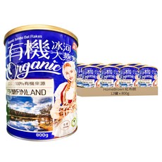 HomeBrown 紅布朗 有機冰河大燕麥片, 800g, 12罐
