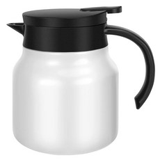 316不鏽鋼茶水分離大容量保溫燜茶壺 1L 白色 1個