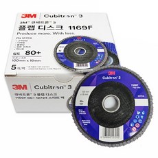 CubitronII 3 百葉輪 向日葵翼砂輪 80號 100 x 16 mm 5入, 1個