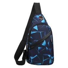 EDISH 印花多層多口袋運動胸包 尼龍布材質, 顏色隨機, 1個