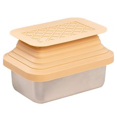 WondaMom. 可微波304不鏽鋼伸縮保鮮盒3件組 1kg, 1組, 3個容器 + 3個蓋子