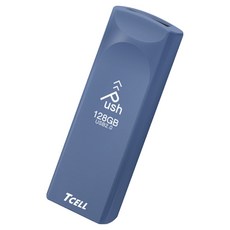 TCELL 冠元科技 USB2.0 Push推推隨身碟 52 x 19 x 8.4mm 普魯士藍, 128GB, 1個