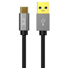 PX 大通 USB 3.1 C-A 超高速充電傳輸線 45W 5Gbps, 1m, 黑色, 1條