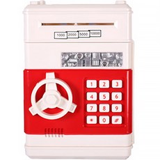 STOLIVING Hiddentem ATM 迷你保險箱 紙鈔存錢筒, 白色, 1個