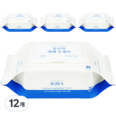 iLBiA 抽取式一次性洗劑合一多功能菜瓜布, 12個, 單一顏色, 36入