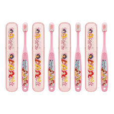 Skater 兒童牙刷+牙刷收納盒, 迪士尼公主 粉色, 1組, 4組