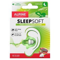ALPINE 荷蘭原裝進口 Sleepsoft 頂級舒適睡眠耳塞, 1組, 1副