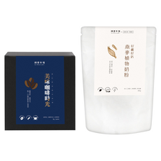順便幸福 燕麥咖啡拿鐵超值組, 1套, 南義風味濾掛咖啡8g 12包 + 燕麥植物奶350g