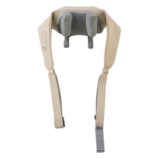 悅生活 Best buy 無線肩頸斜方肌防滑落按摩器 升級6按摩頭, 米色, 單一商品