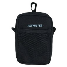 便利網眼智慧型手機收納掛袋, 黑色, 1個