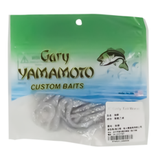 Gary YAMAMOTO 長捲尾蛆釣組, 珍珠藍 + 銀亮片, 1包