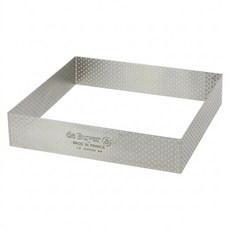 de Buyer 畢耶 法芙娜不鏽鋼氣孔塔模系列 方形塔模15cm(加高款:高3.5cm), 1個, 方形