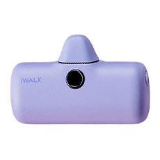 Iwalk Battery Pro 閃充口袋行動電源 2800mAh Type-C/Lightning, DBL5000PL, 紫色