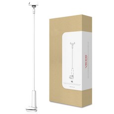 VICXXO 蛇管防滑墊夾式床用手機支架, 白色, 1個